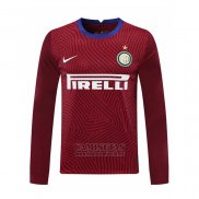 Camiseta Inter Milan Portero Manga Larga 2020-2021 Rojo