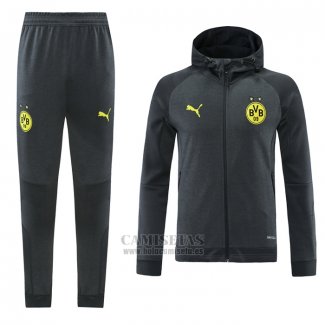 Chandal con Capucha del Borussia Dortmund 2021-2022 Gris