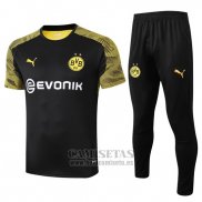 Chandal del Borussia Dortmund Manga Corta 2019-2020 Negro