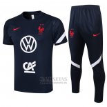 Chandal del Francia Manga Corta 2021-2022 Azul