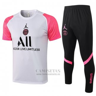Chandal del Paris Saint-Germain Jordan Manga Corta 202021-2022 Blanco