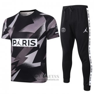 Chandal del Paris Saint-Germain Manga Corta 2020-2021 Negro y Gris