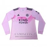 Camiseta Leicester City Segunda Manga Larga 2019-2020 Rosa