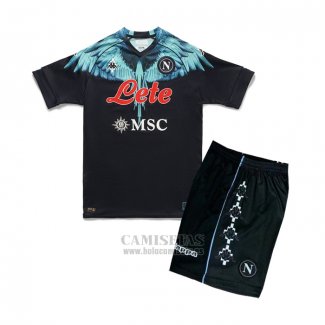 Camiseta Napoli Portero Kappa x Marcelo Burlon Nino 2021