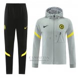 Chandal con Capucha del Chelsea 2021-2022 Gris