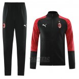 Chandal de Chaqueta del AC Milan 2020-2021 Negro y Rojo